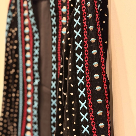 Dodo Bar Or | Black Velvet ‘Corrine’ Glittering Kimono-Style Jacket - Picture 3 of 7